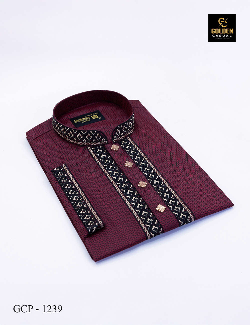 Overall jacket print (Maroon